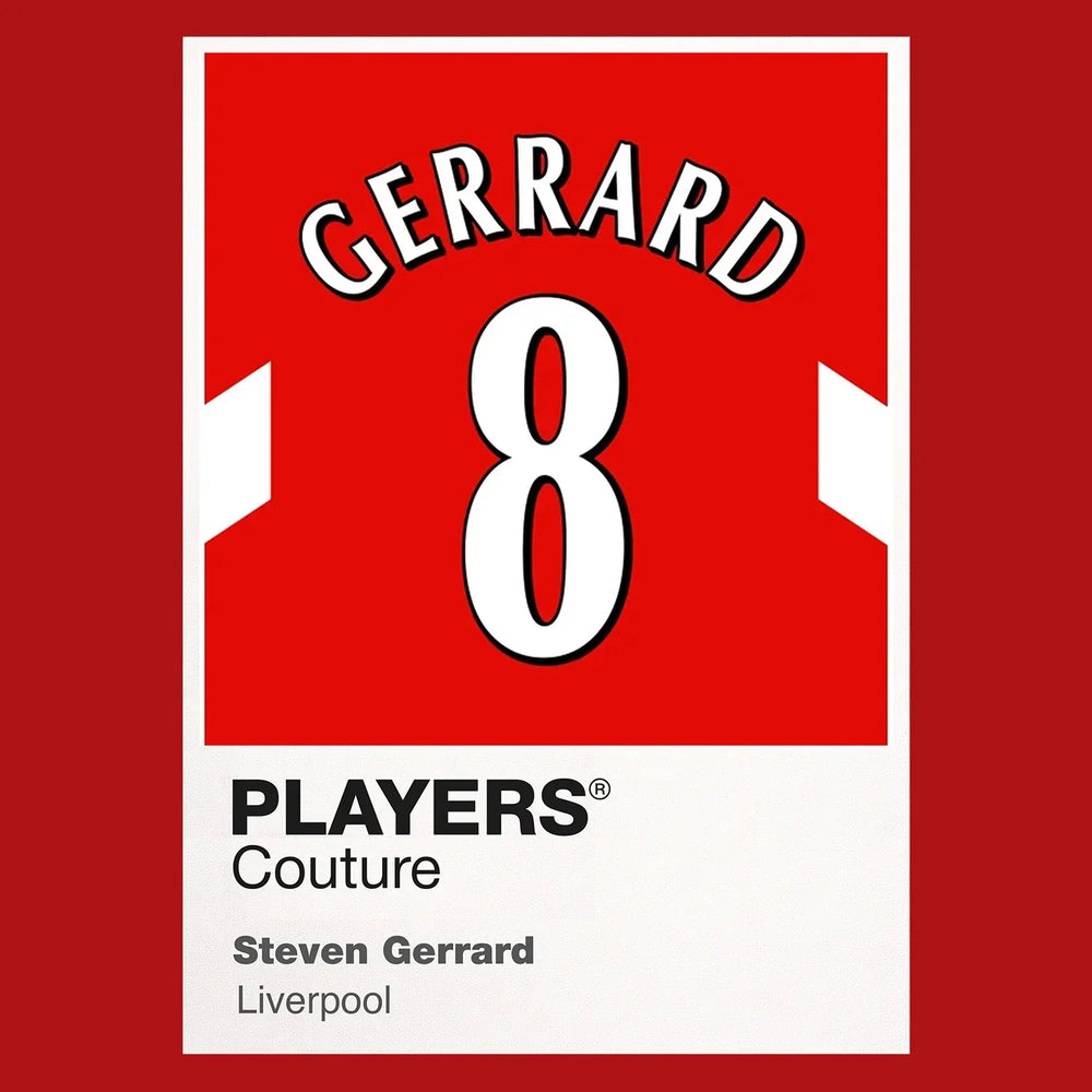 Steven Gerrard 8 Football Shirt Frame Men's Hoodie – red close-up detail shot of the Steven Gerrard 8 Football Players