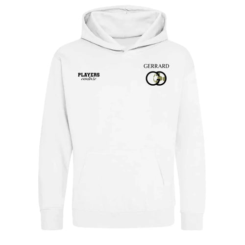 Steven Gerrard hoodie – white kids' hoodie featuring the Steven Gerrard Players Couture logo