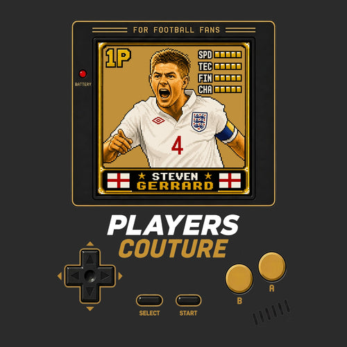 Steven Gerrard 1P 8-Bit hoodie retro gaming design by Players Couture