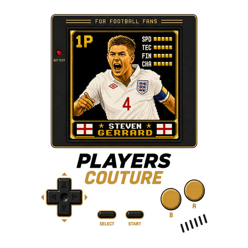 Steven Gerrard 1P 8-Bit t-shirt retro gaming design by Players Couture