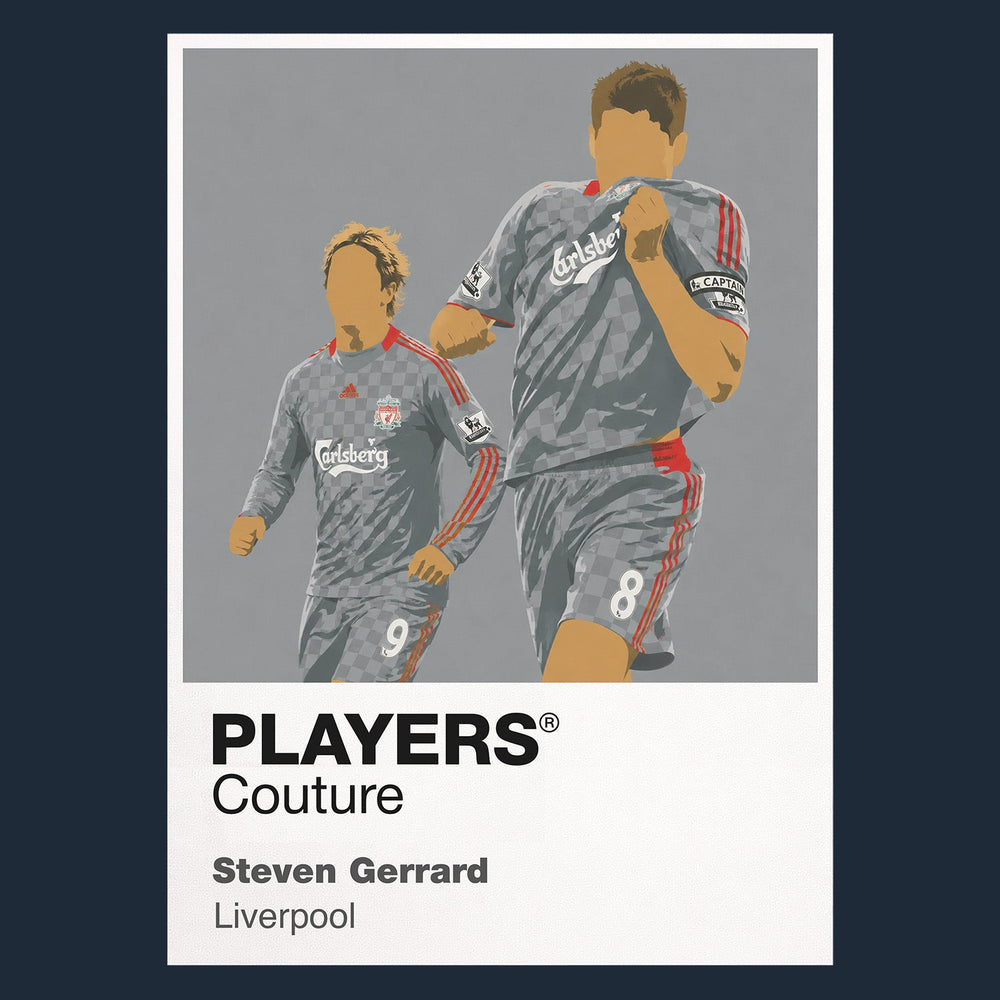 Steven Gerrard Grey Liverpool Men's T-Shirt - Navy