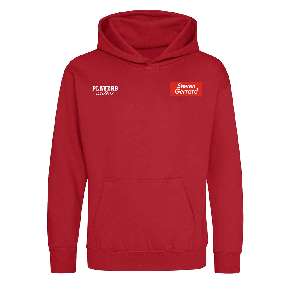 Steven Gerrard Red Logo Players Couture Kids Hoodie Red