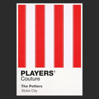 Stoke City Classic Football Shirt Colours Frame Men's T-Shirt – black close-up detail shot of the Stoke City Players Couture