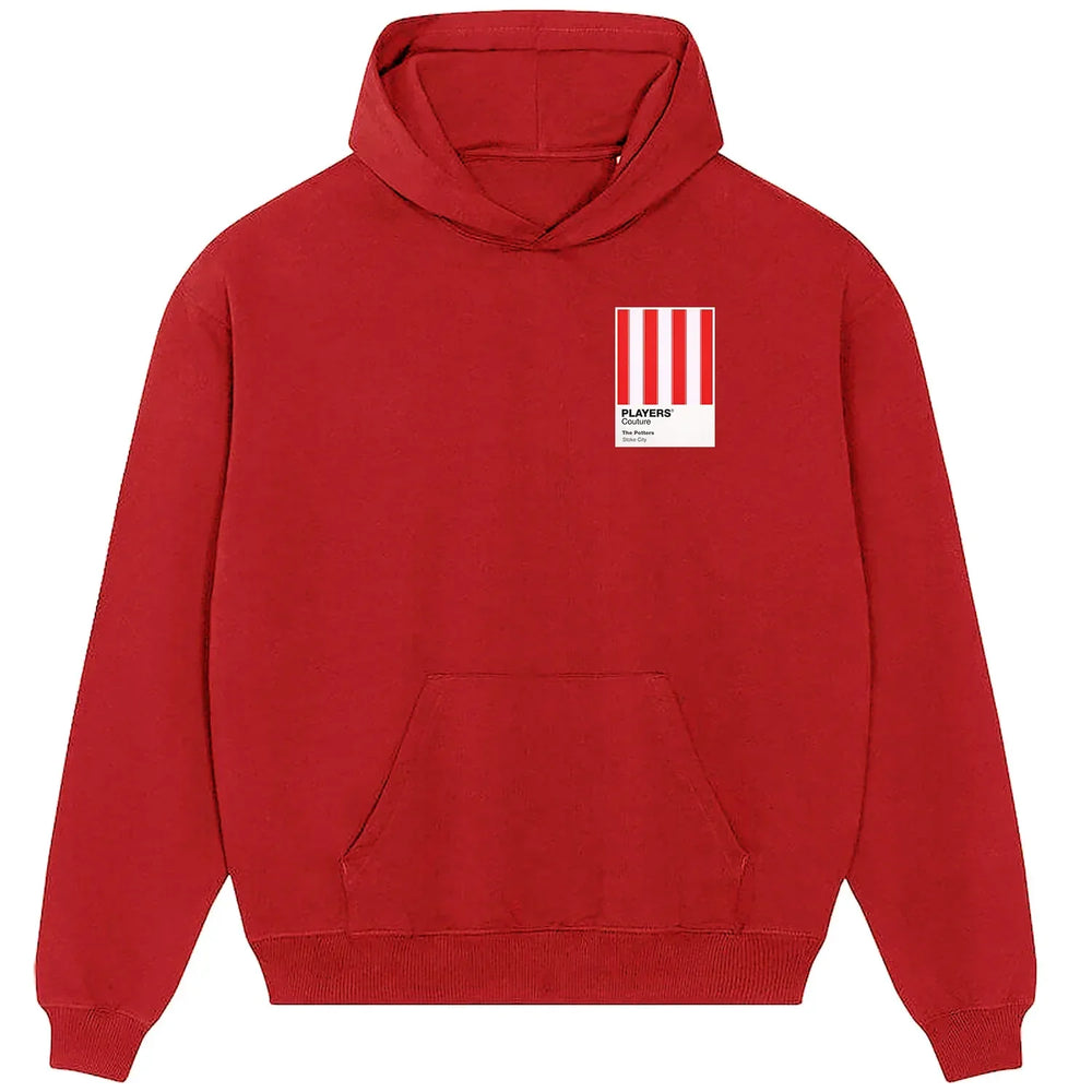 Stoke City hoodie – red men's hoodie featuring the Stoke City Players Couture logo