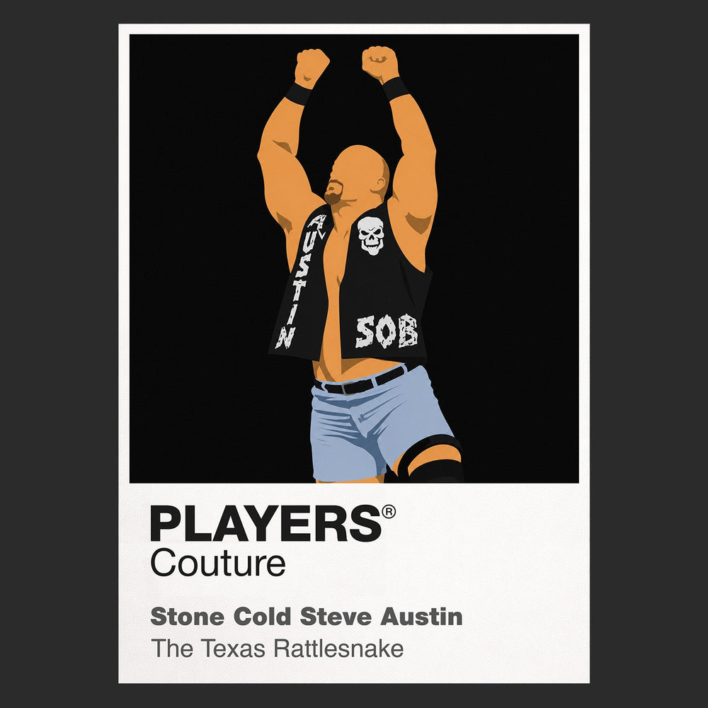 Stone Cold Steve Austin Wrestling Icon Frame Men's T-Shirt