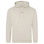 Essentials Collection hoodie – stone men's hoodie with black Essentials Collection letters and Players Couture logo on the