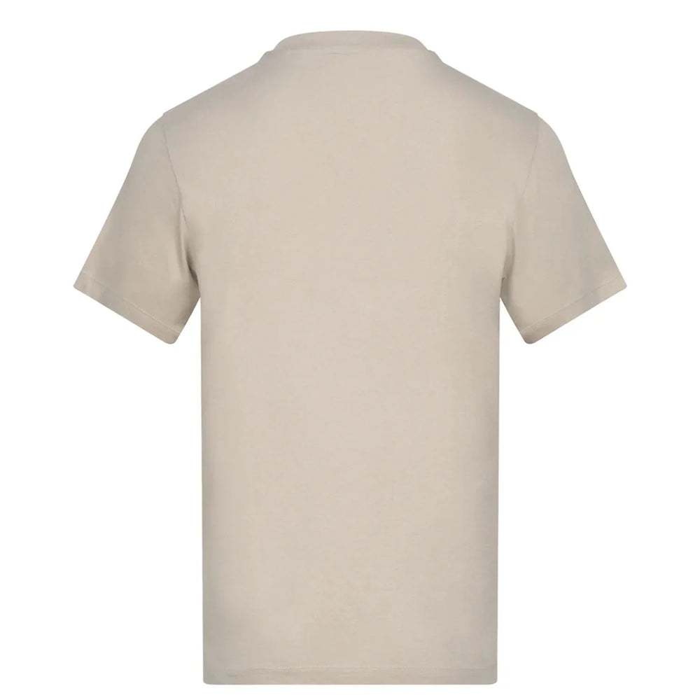 Essentials Collection t-shirt – stone men's t-shirt with black Essentials Collection letters and Players Couture logo on the