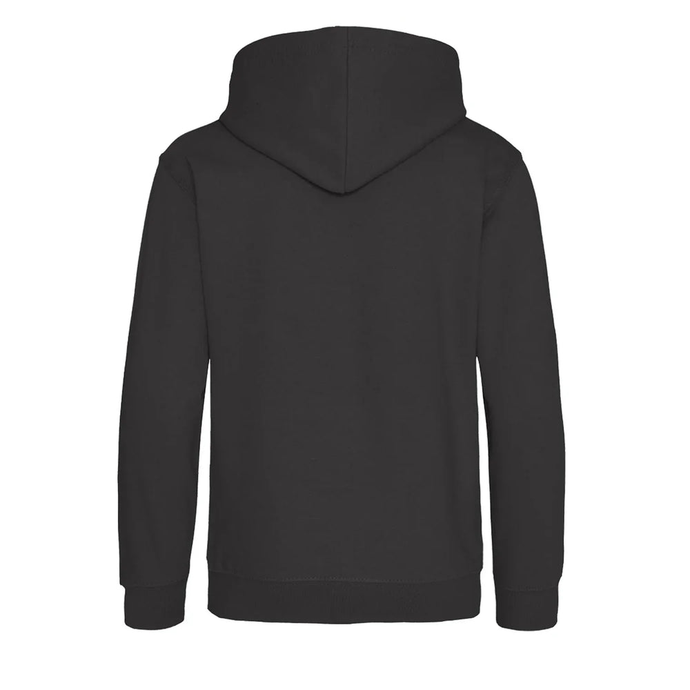 Essentials Collection hoodie – grey kids' hoodie with black Essentials Collection letters and Players Couture logo on the