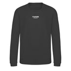 Essentials Collection hoodie – grey kids' hoodie with black Essentials Collection letters and Players Couture logo on the