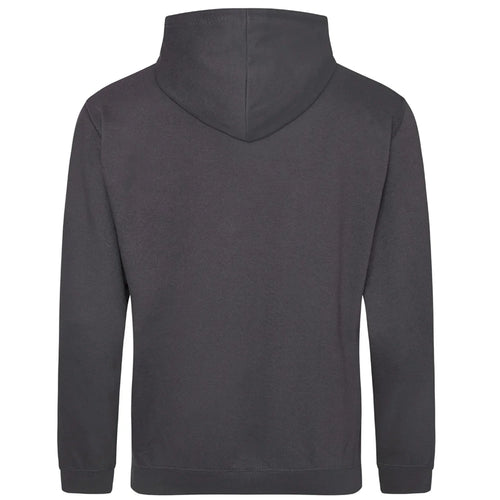Essentials Collection hoodie – grey men's hoodie with black Essentials Collection letters and Players Couture logo on the
