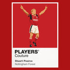 Stuart Pearce Nottingham Forest Icon Frame Men's Hoodie — Red Artwork