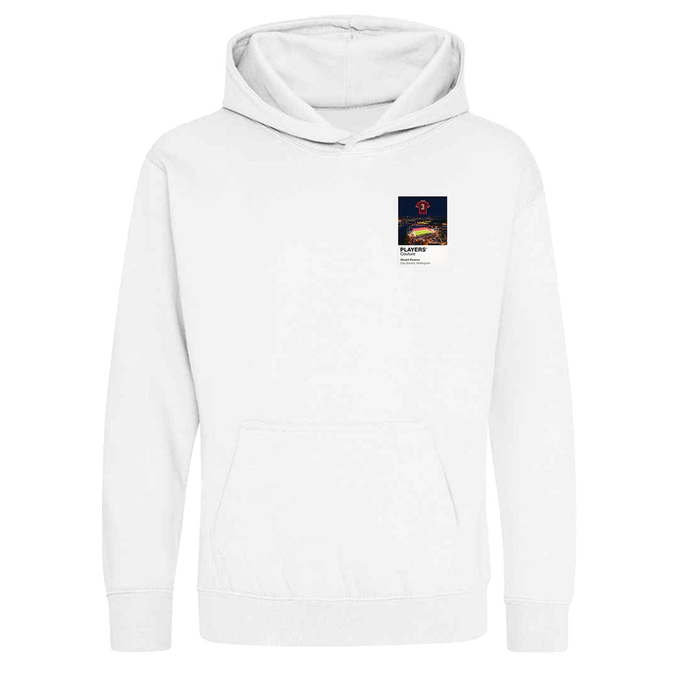 Stuart Pearce Nottingham Forest Icons in Lights Frame Kids Hoodie in White