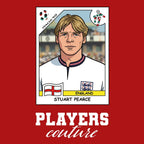Stuart Pearce World Cup Sticker Kids T-Shirt – stuart pearce red Players Couture design