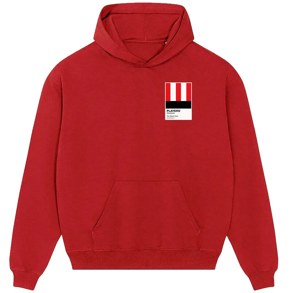 Sunderland hoodie – red men's hoodie featuring the Sunderland Players Couture logo