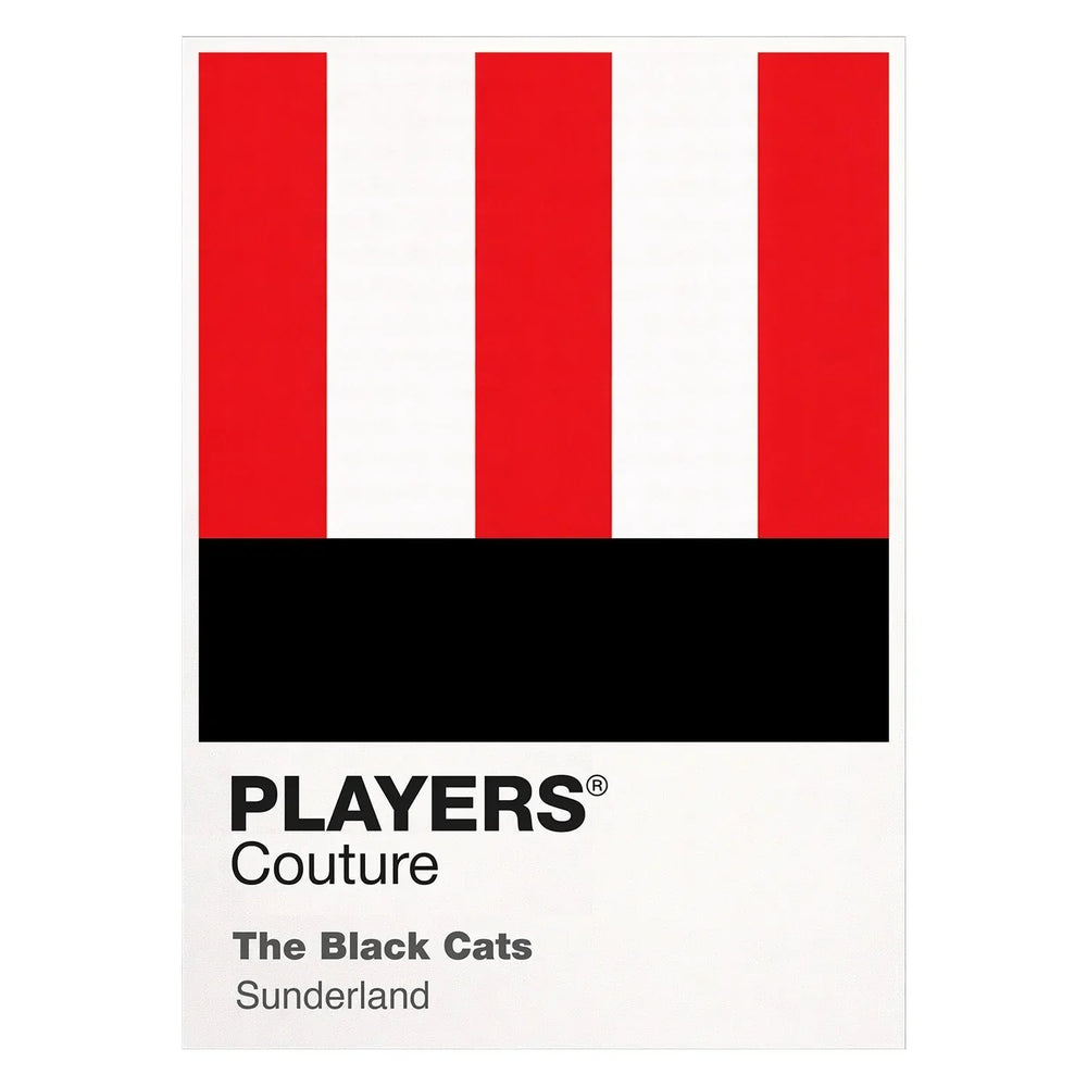Sunderland Classic Football Shirt Colours Frame Men's T-Shirt – white close-up detail shot of the Sunderland Players Couture