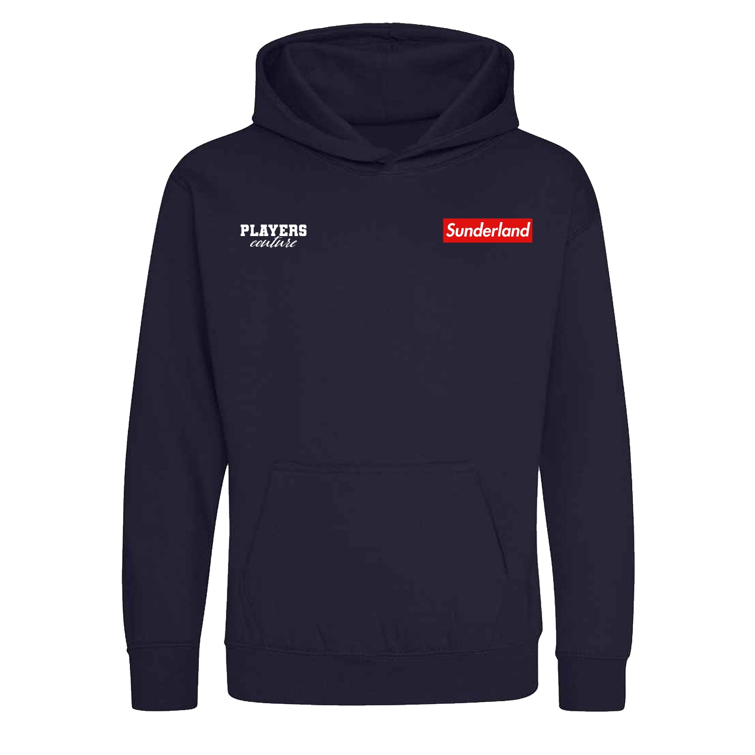 Sunderland Logo Players Couture Kids Hoodie Navy