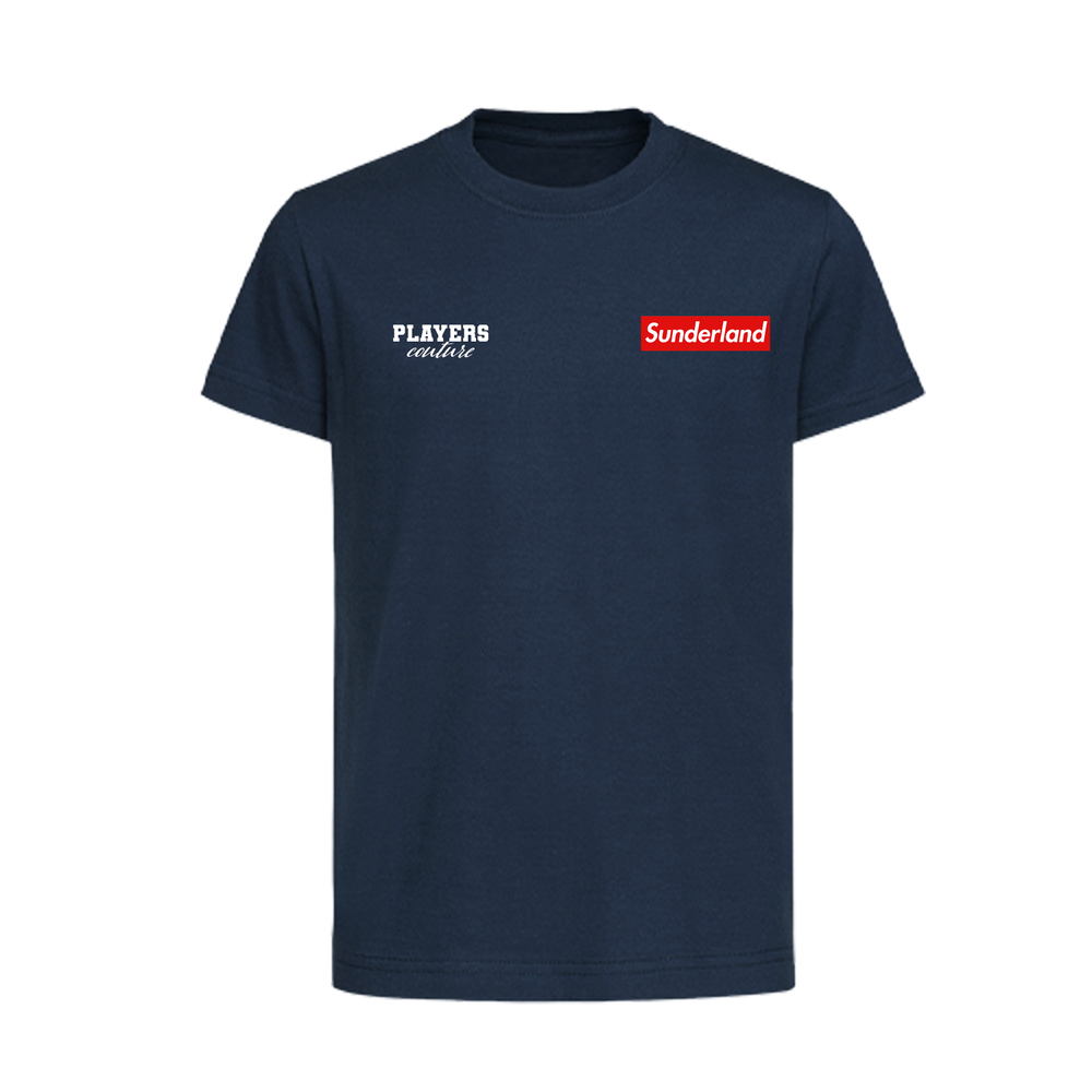 Sunderland Logo Players Couture Kids T-Shirt Navy