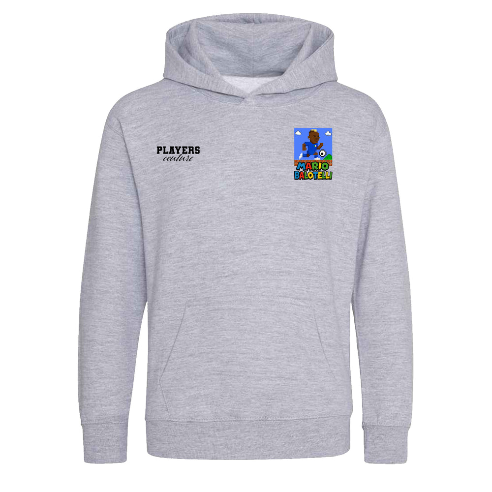 Super Mario Balotelli Logo Players Couture Kids Hoodie Gray