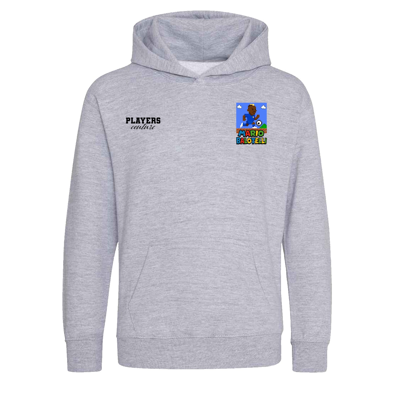 Super Mario Balotelli Logo Players Couture Kids Hoodie Gray