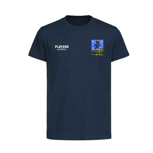 Super Mario Balotelli t-shirt – navy kids' t-shirt featuring the Super Mario Balotelli Players Couture logo