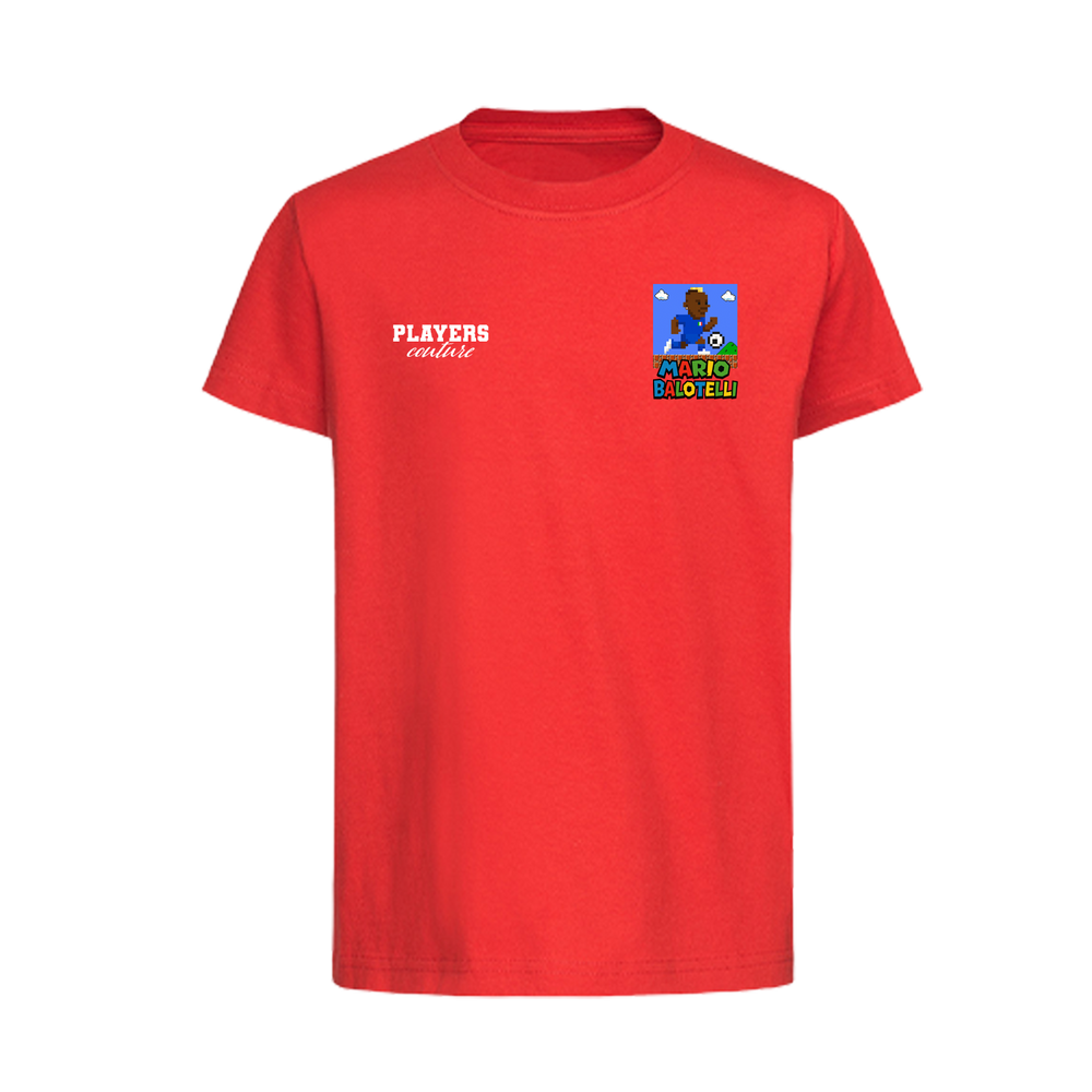 Super Mario Balotelli Logo Players Couture Kids T-Shirt Red