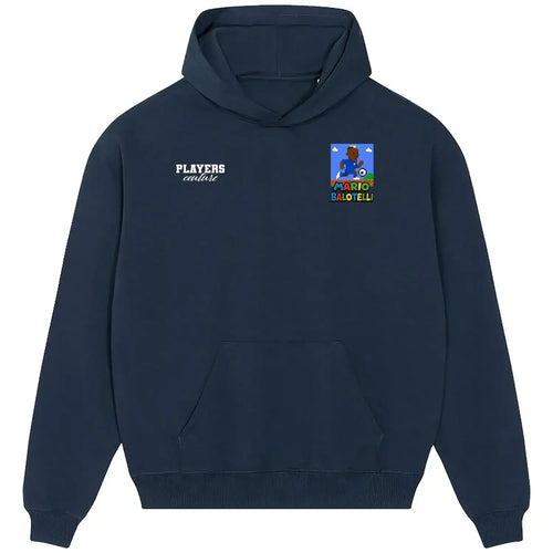 Super Mario Balotelli hoodie – navy men's hoodie featuring the Super Mario Balotelli Players Couture logo