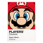 Super Mario Colour Frame Men's Hoodie – white close-up detail shot of the Super Mario Colour Players Couture logo design