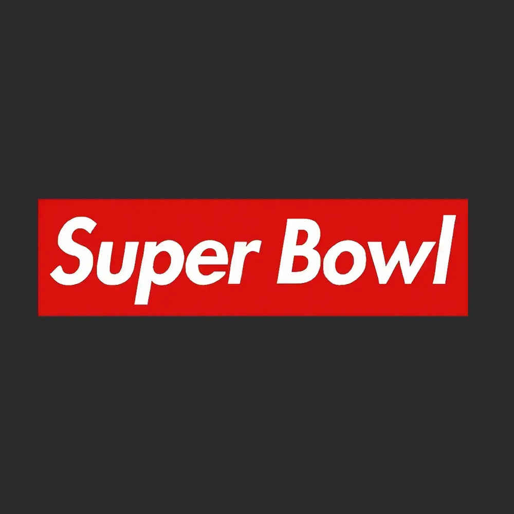 Super Bowl Logo Kids Hoodie – black close-up detail shot of the Super Bowl Players Couture logo design