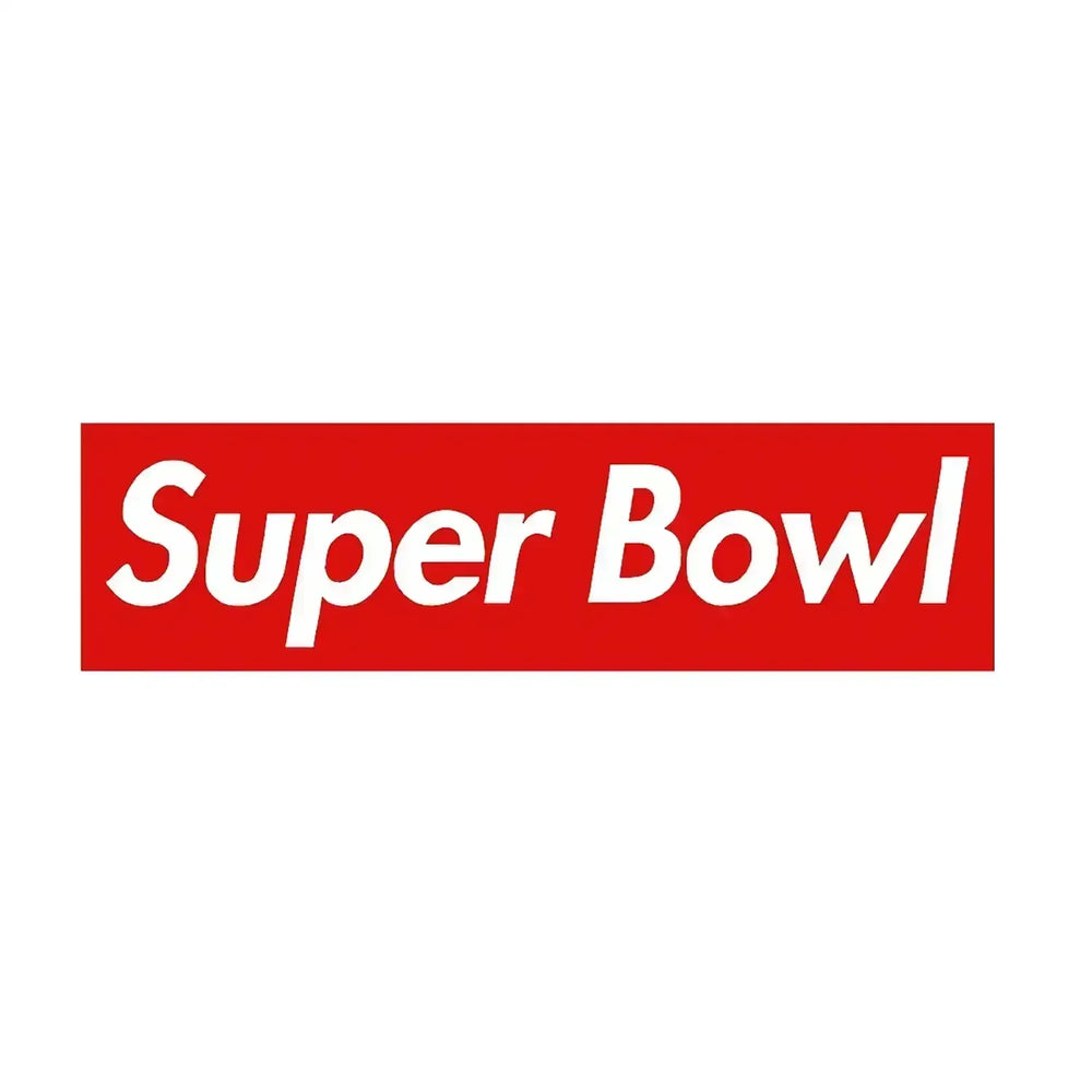 Super Bowl Logo Kids Hoodie – white close-up detail shot of the Super Bowl Players Couture logo design