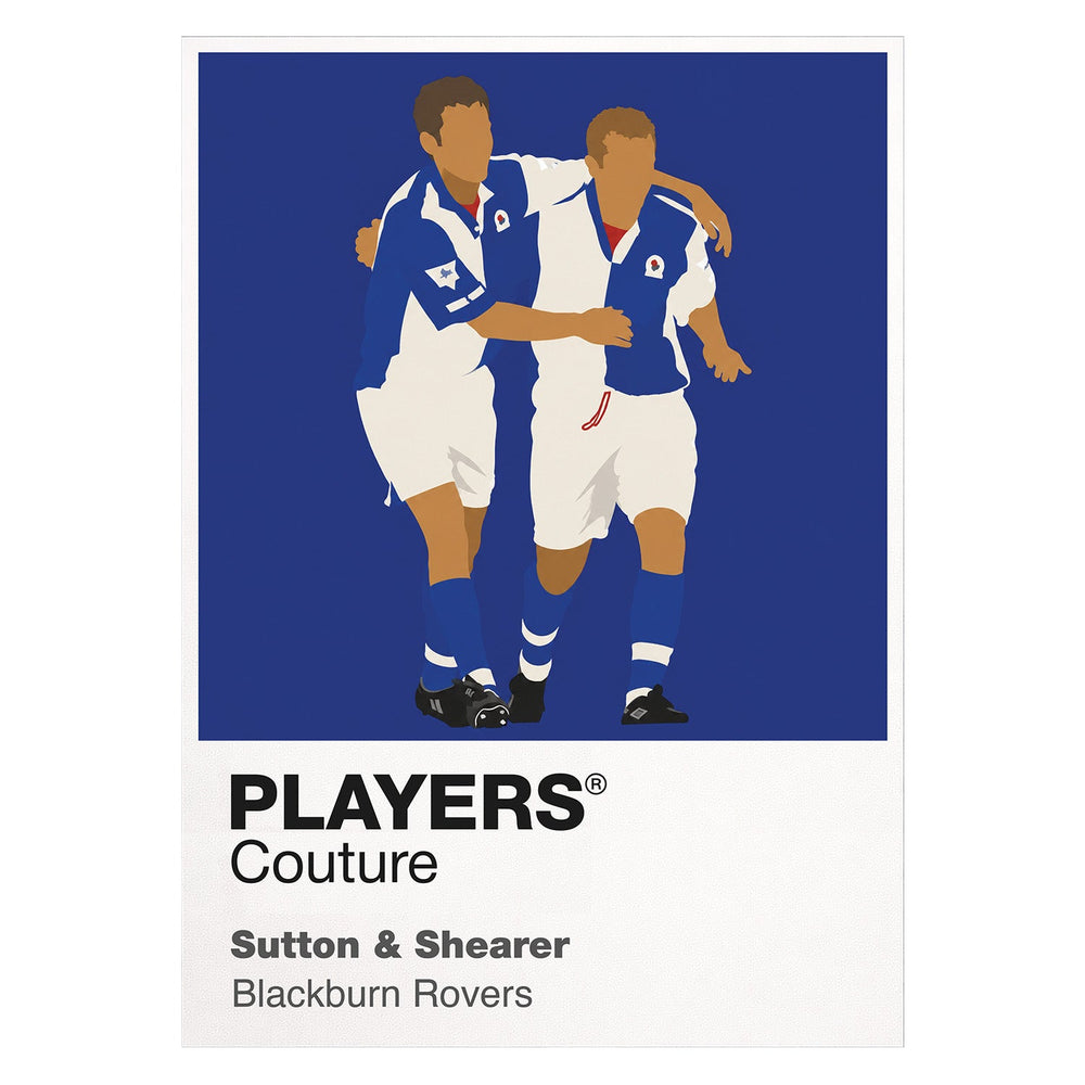 Sutton & Shearer Blackburn Rovers Men's T-Shirt - White