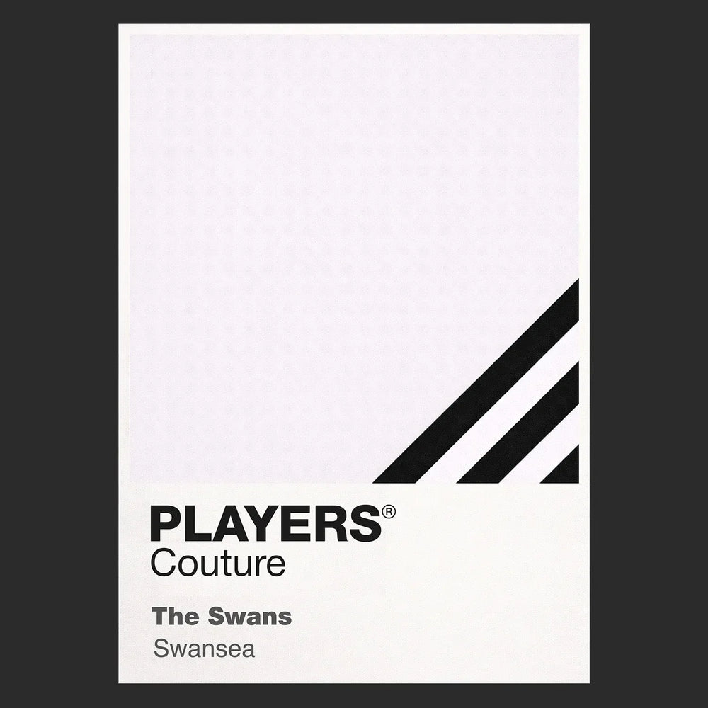 Swansea City Classic Football Shirt Colours Frame Men's T-Shirt – black close-up detail shot of the Swansea City Players