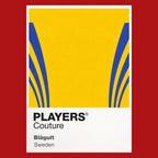 Sweden Classic Football Shirt Colours Frame Men's T-Shirt – red close-up detail shot of the Sweden Players Couture logo