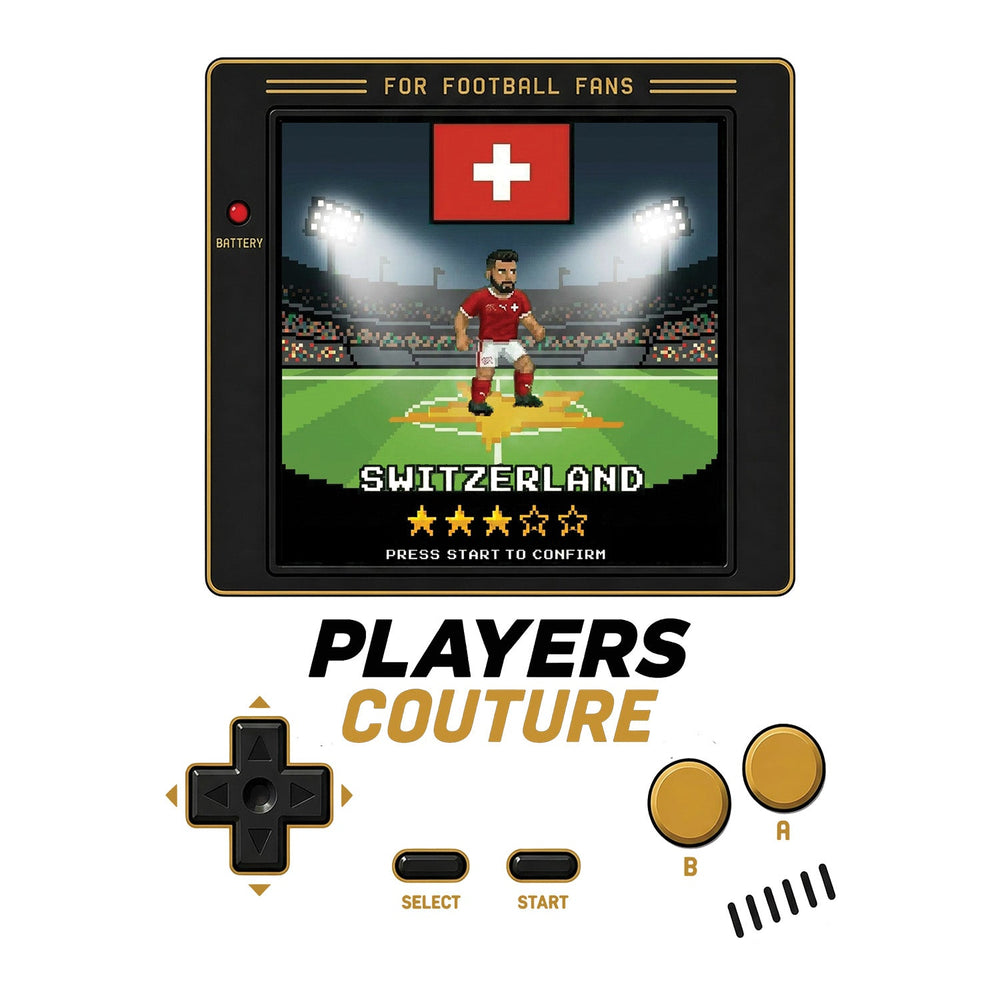 Switzerland World Cup 8-Bit Men's Hoodie retro gaming football design by Players Couture