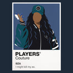 SZA SZA's natural styling and emotionally fluid alternative-R&B stage presence Icon Frame artwork in navy
