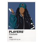 SZA SZA's natural styling and emotionally fluid alternative-R&B stage presence Icon Frame artwork on white