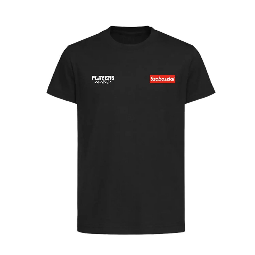 Dominik Szoboszlai t-shirt – black kids' t-shirt featuring the Dominik Szoboszlai Players Couture logo