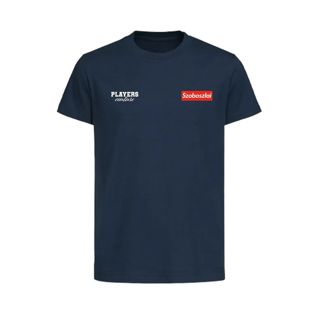 Dominik Szoboszlai t-shirt – navy kids' t-shirt featuring the Dominik Szoboszlai Players Couture logo