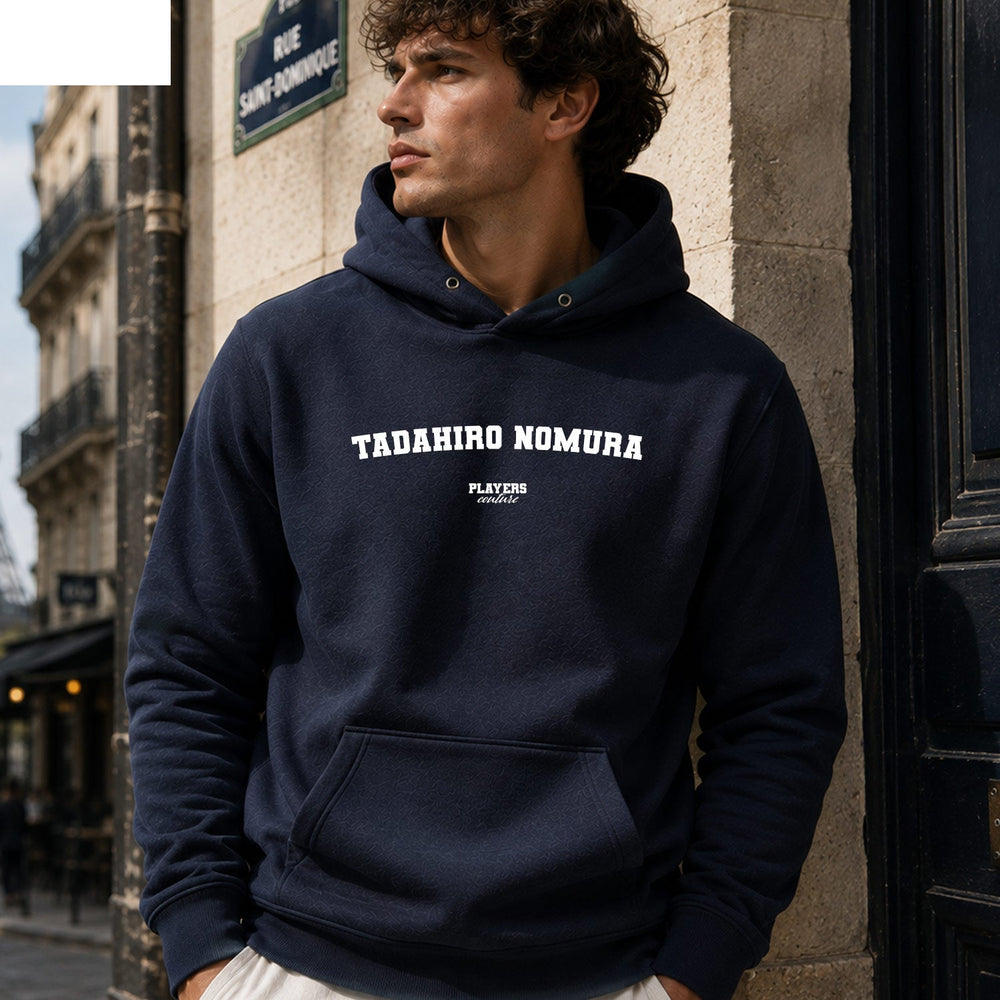 Tadahiro Nomura name-print hoodie - navy