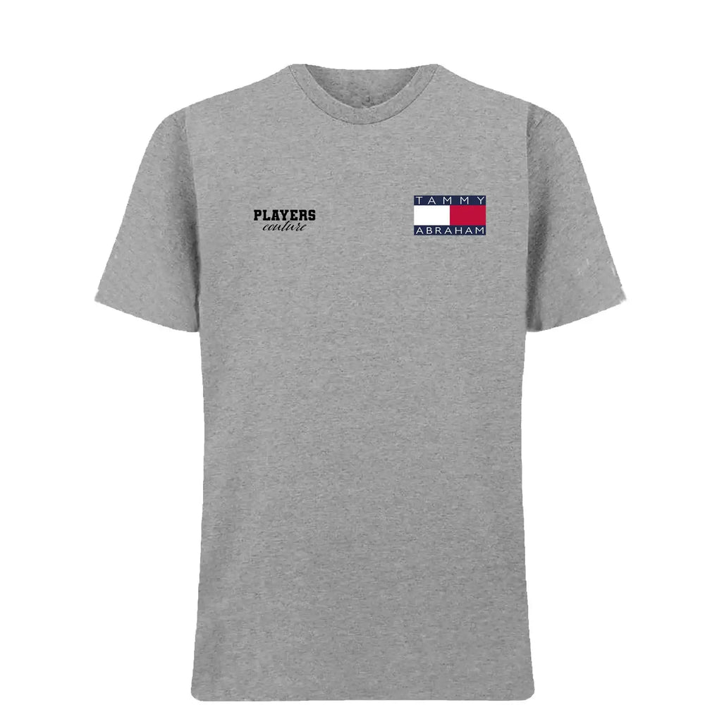 Tammy Abraham Logo Players Couture Mens T-Shirt - Gray / S | Aston Villa, Bristol City, Chelsea, England, Fashion Collection, Football, Men's, Roma, Swansea City, T-Shirts, Volume 1