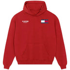 Tammy Abraham hoodie – red men's hoodie featuring the Tammy Abraham Players Couture logo