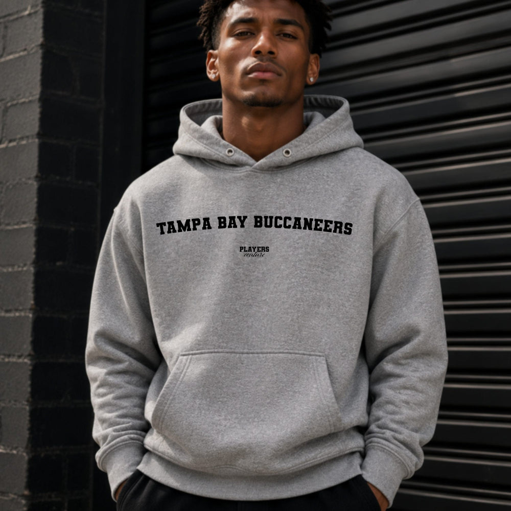 Tampa Bay Buccaneers name-print hoodie - grey