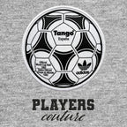 World Cup Tango Ball Badge Men's Hoodie – black close-up detail shot of the Tango Football Players Couture logo design
