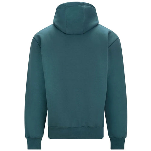 Essentials Collection hoodie – teal men's hoodie with white Essentials Collection letters and Players Couture logo on the