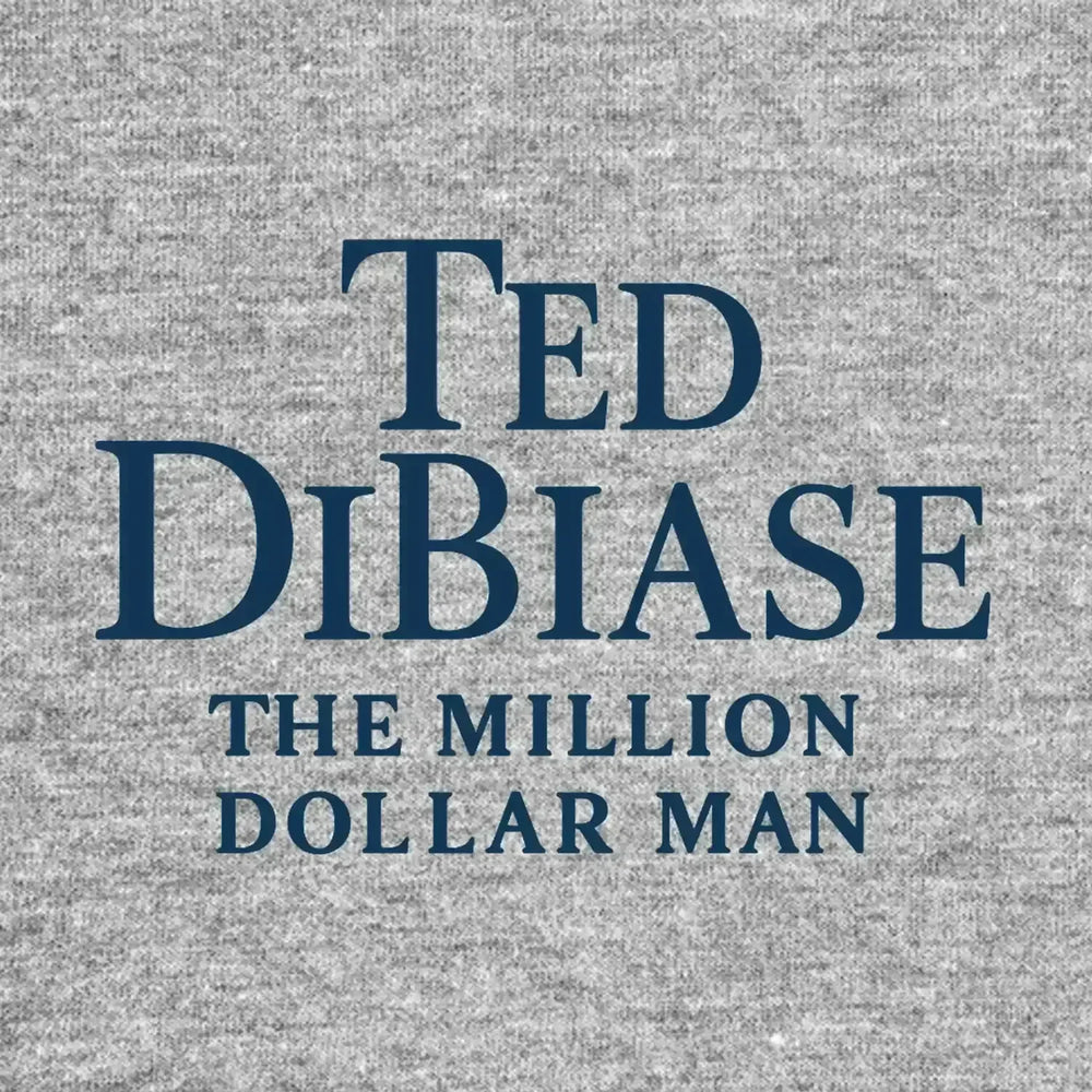 Ted DiBiase The Million Dollar Man Logo Men's Hoodie – grey close-up detail shot of the Ted DiBiase The Million Dollar Man