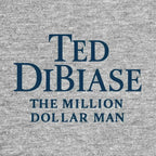 Ted DiBiase The Million Dollar Man Logo Men's Hoodie – grey close-up detail shot of the Ted DiBiase The Million Dollar Man