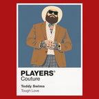 Teddy Swims Teddy Swims' tattoos, beard, cap and emotionally direct soul-pop performance style Icon Frame artwork in red