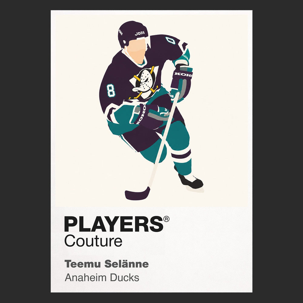 Teemu Selänne Ducks Ice Hockey Icon Frame Men's T-Shirt – image 9