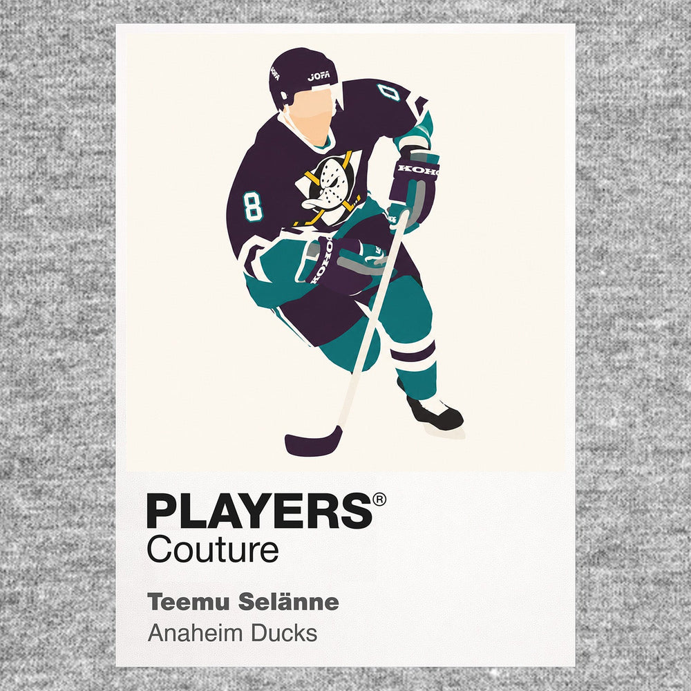 Teemu Selänne Ducks Ice Hockey Icon Frame Men's Hoodie – image 6