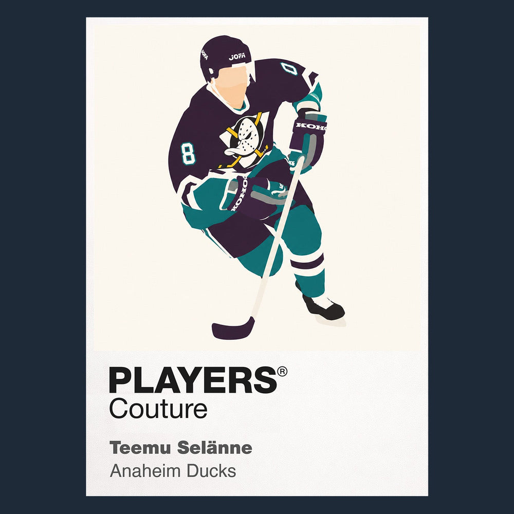 Teemu Selänne Ducks Ice Hockey Icon Frame Men's T-Shirt – image 8