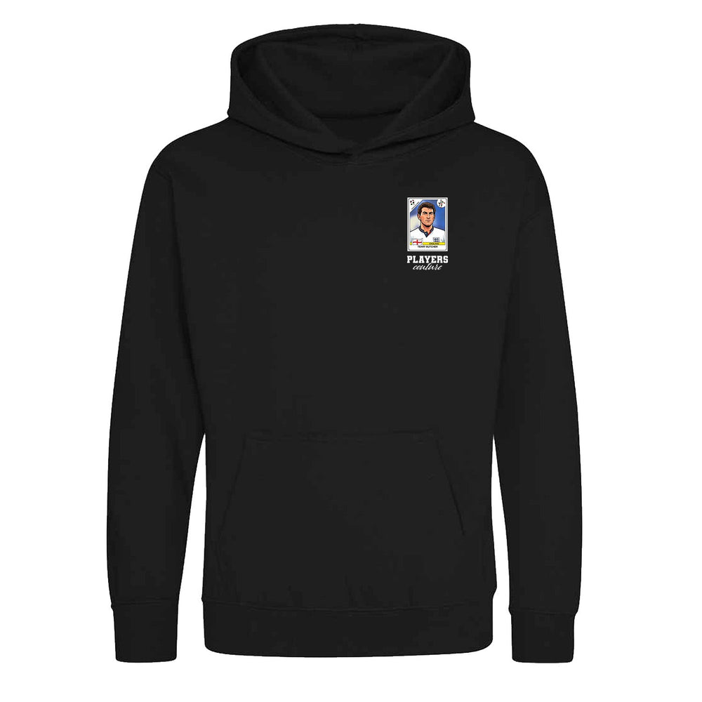 Terry Butcher World Cup Sticker Kids Hoodie – terry butcher sticker kids black hoodie Players Couture design